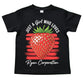 Just a Girl Who Loves Strawberry Graphic T-Shirt  Black