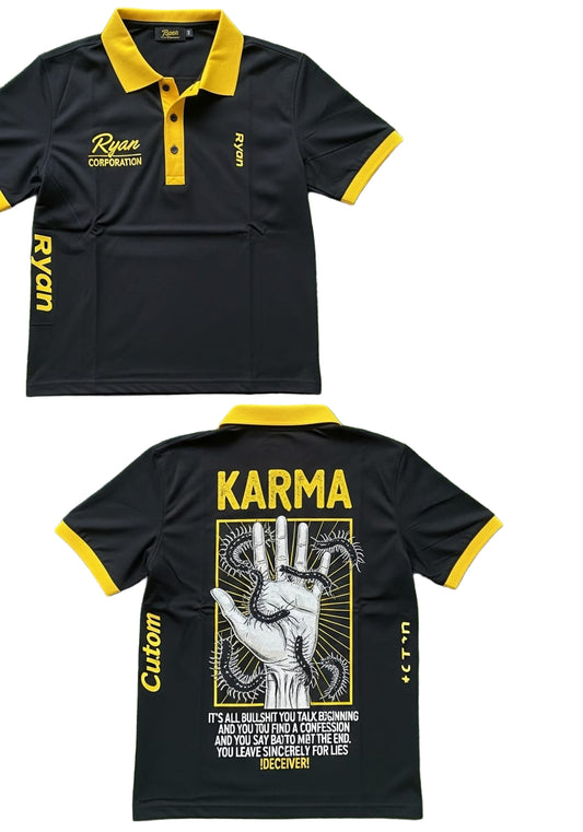 Ryan Corporation Black & Yellow Polo Shirt