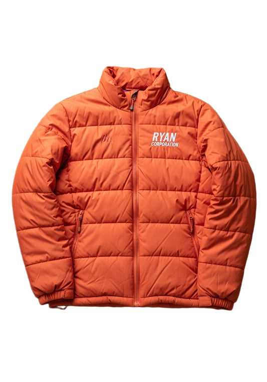 Vibrant Orange Quilted Winter Jacket