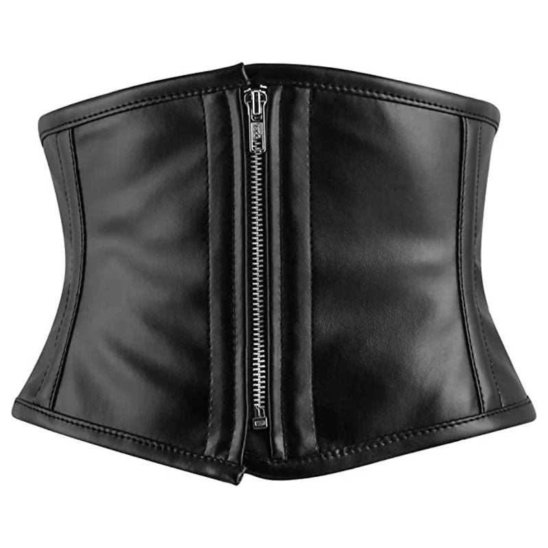 Handmade Faux Leather Underbust Corset  Waist Slimming & Body Shaping Corset