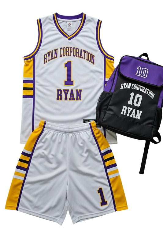 Ryan Corporation Basketball Uniform & Backpack Set