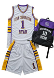 Ryan Corporation Basketball Uniform & Backpack Set