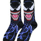 Black Venom Crew Socks Marvel Edition
