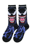 Black Venom Crew Socks Marvel Edition