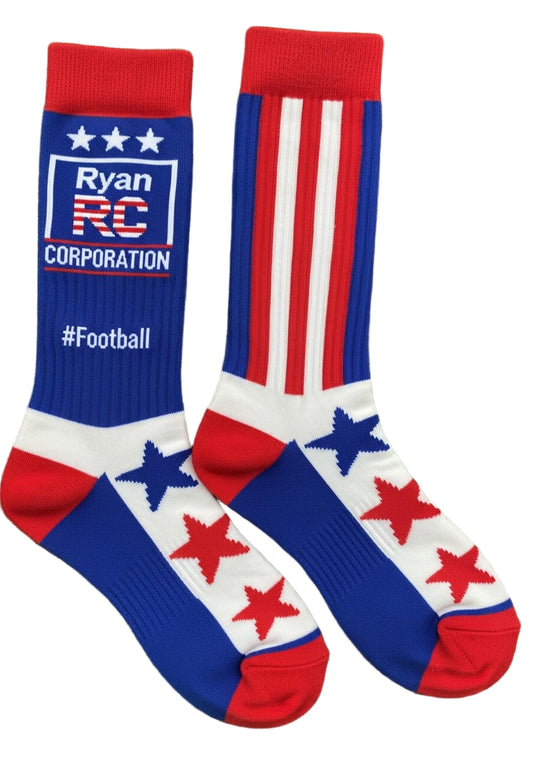 Patriotic Red, White & Blue Sock