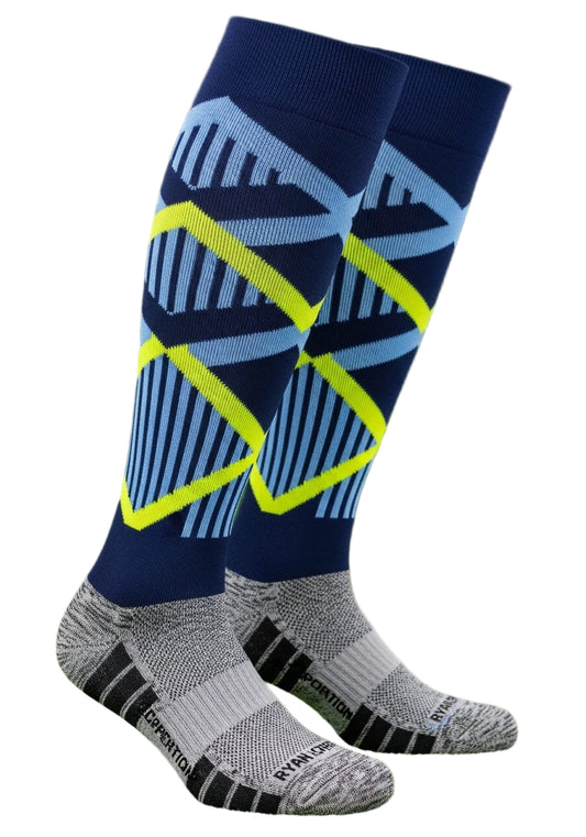 Navy Blue Knee-High Compression Socks