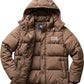 Brown Hooded Puffer Jacket