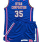 Ryan Corporation Royal Blue Basketball Uniform