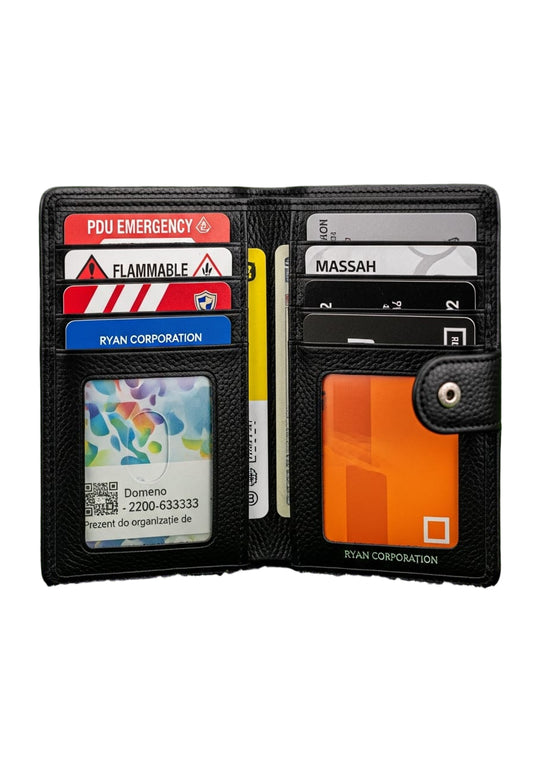 Black Leather Bifold Wallet
