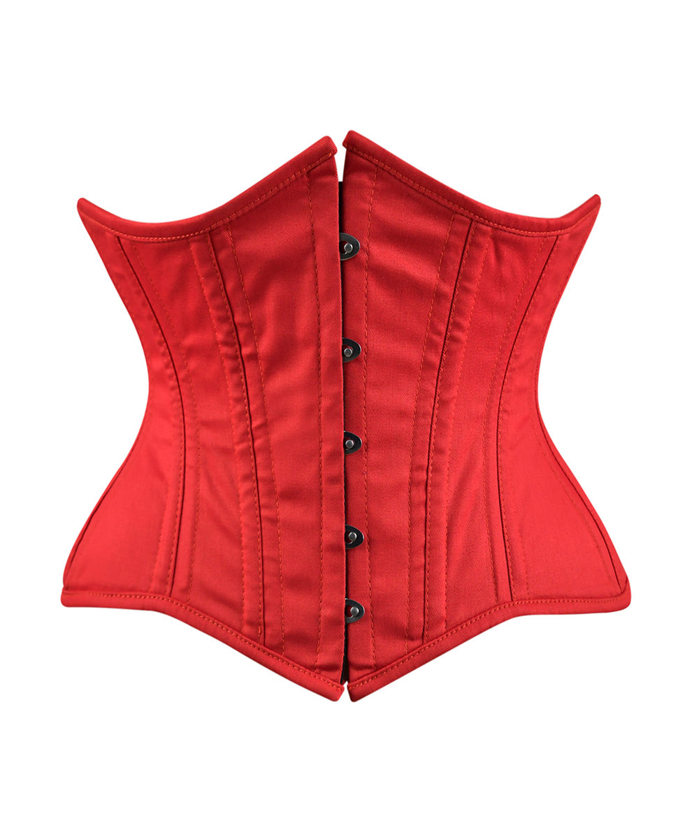Steel Boned Cotton Corset  Handmade Waist Shaper for Women