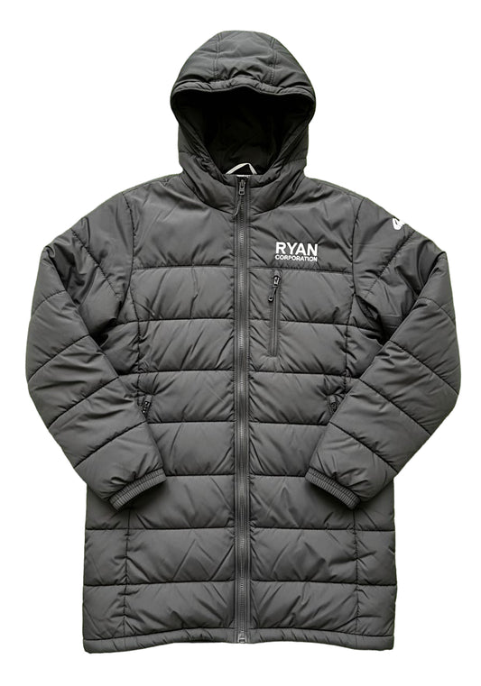 Black Quilted Hooded Jacket