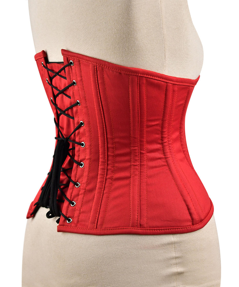 Steel Boned Cotton Corset  Handmade Waist Shaper for Women