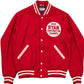 Red Varsity Jacket with Cream Accents