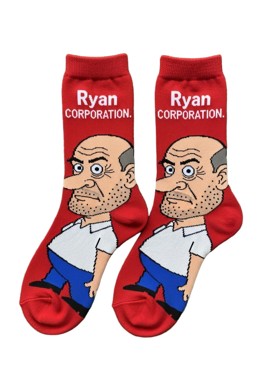 Red Cartoon Character Socks