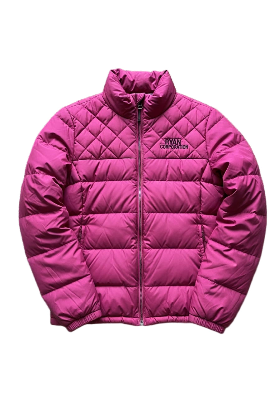 Magenta Quilted Down Jacket