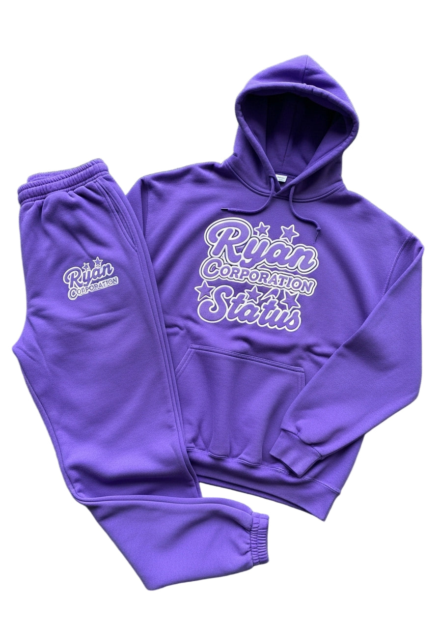 Purple "Ryan Corporation" Superstar Sweatsuit  Hoodie & Joggers Set