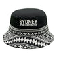 Ryan Corporation Black Sydney Patterned Bucket Hat