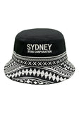 Ryan Corporation Black Sydney Patterned Bucket Hat