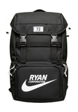 Black Nike Backpack with Ryan Corporation Swoosh Logo