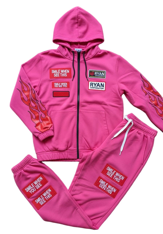 Ryan Corporation Pink Tracksuit