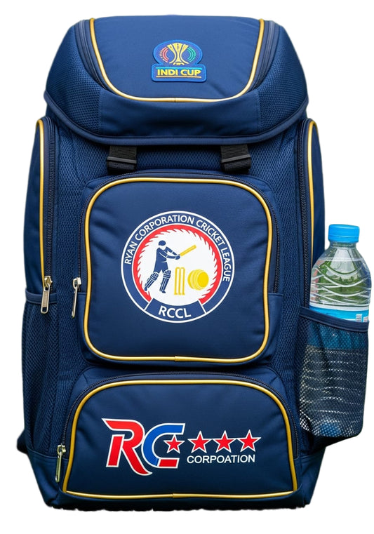 Deep Blue Athletic Backpack with Ryan Corporation Cricket League Logo