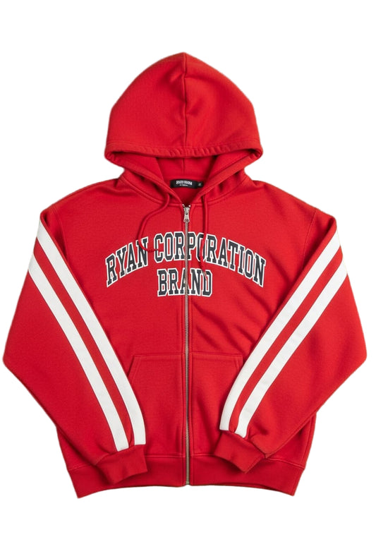 Ryan Corporation Red Full Zip Hoodie