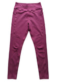 Dark Maroon Mid-Rise Full-Length Sports Leggings