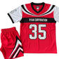 Ryan Corporation Red/White/Black Athletic Uniform Shirt & Shorts Set