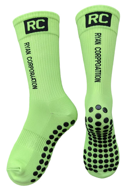 Neon Green Grip Socks