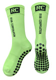 Neon Green Grip Socks