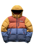 Three-Tone Quilted Puffer Jacket