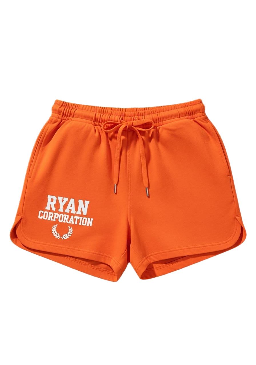 Women’s Relaxed-Fit Drawstring Shorts Vibrant Orange