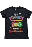 Ryan Corporation “100 Days Smarter” Colorful School Graphic T-Shirt – Black