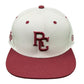 Ryan Corporation Off-White & Maroon RC Flat Brim Cap