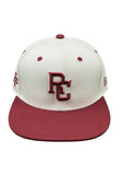 Ryan Corporation Off-White & Maroon RC Flat Brim Cap