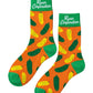 Orange Pickle Pattern Socks