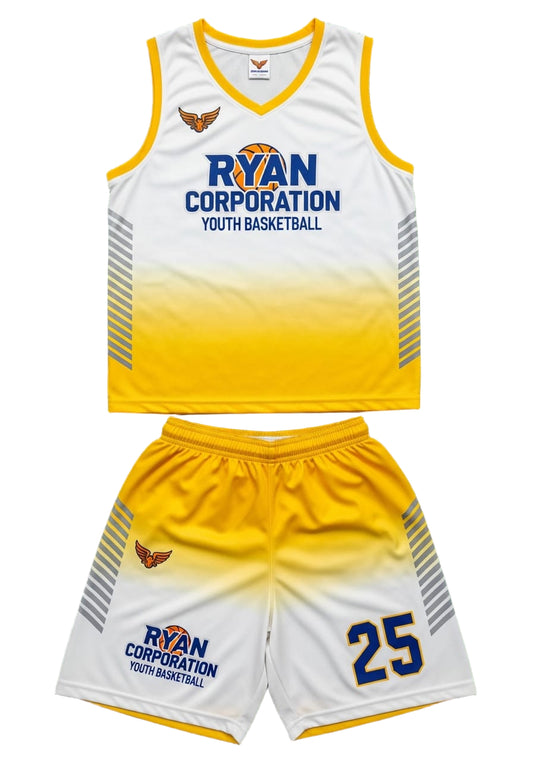 Ryan Corporation Youth  Uniform White & Yellow