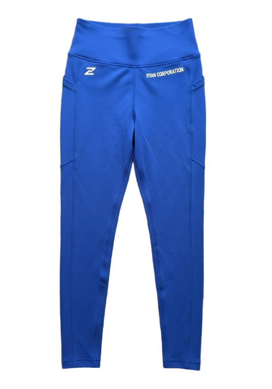 Royal Blue High-Waist Leggings with Side Pockets