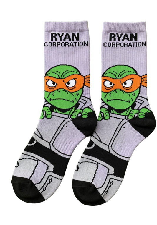 Light Purple Turtle Cartoon Socks