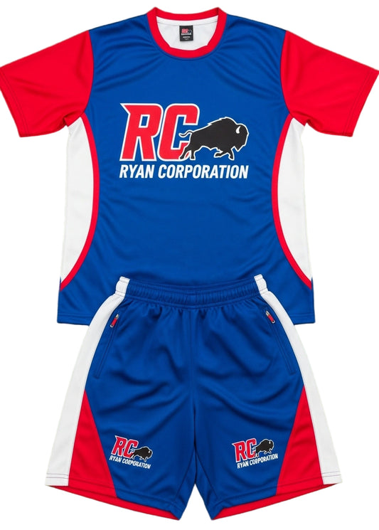 Royal Blue RC Sports Uniform  Ryan Corporation Jersey & Shorts Set