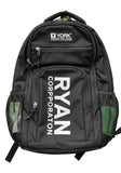 Black Backpack with White RYAN Corporation Logo