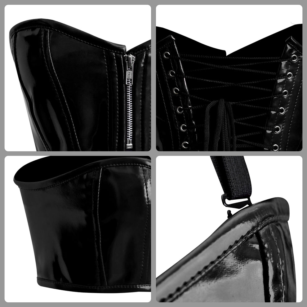 Handmade PVC Bustier Top  Classy Shaping & Stylish with Removable Straps