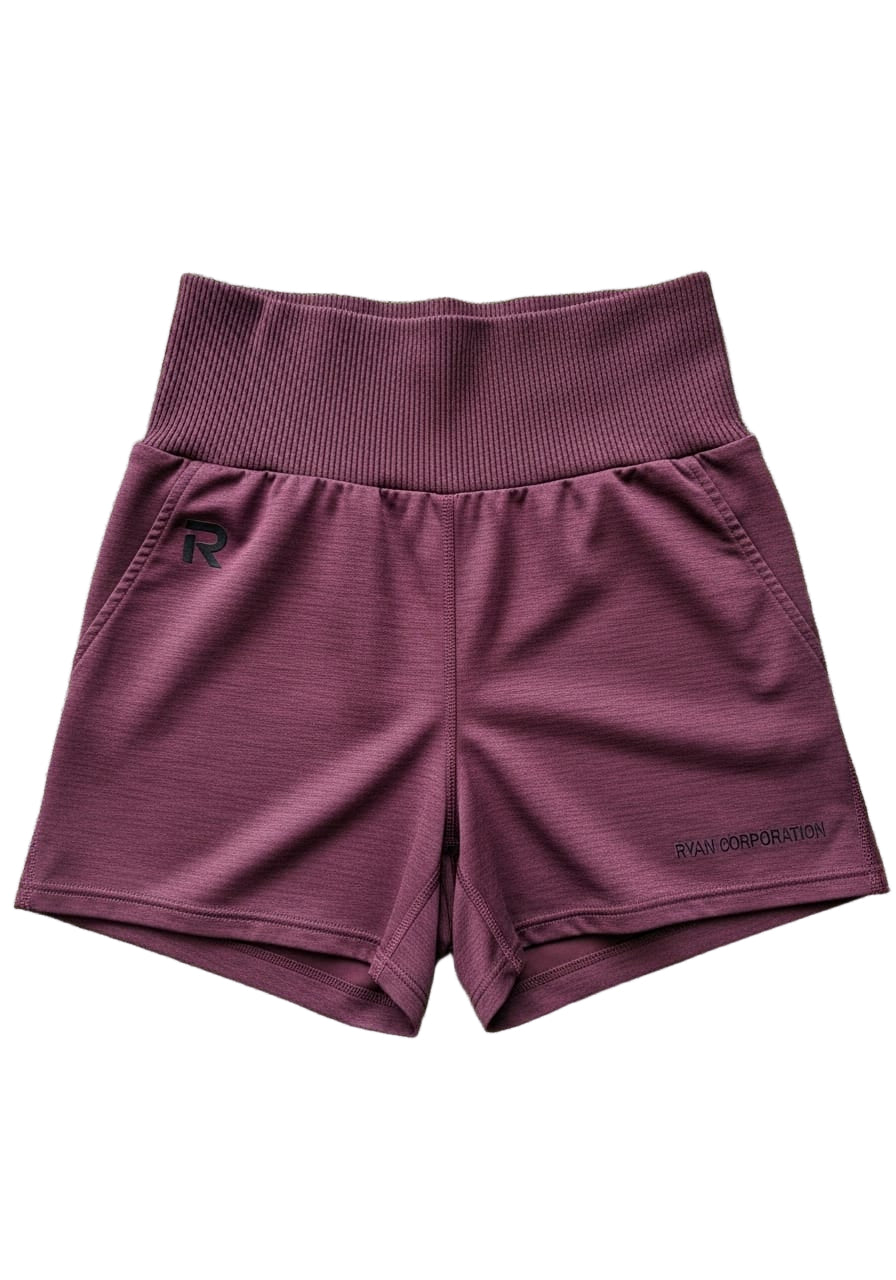 Women’s High-Waisted Athletic Shorts Dark Maroon