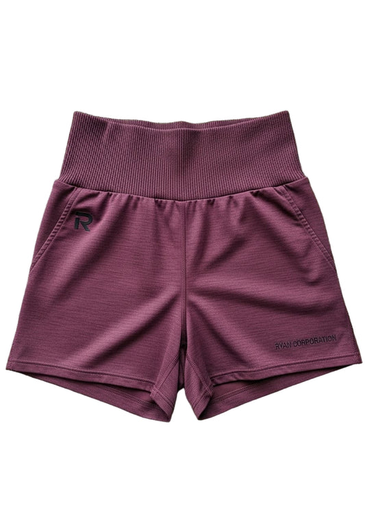 Women’s High-Waisted Athletic Shorts Dark Maroon