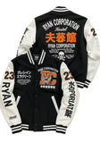 Black & White Varsity Jackets with Bold Graphics