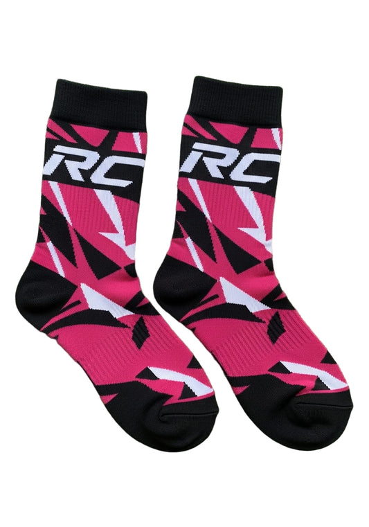 Pink & Black Ankle Compression Socks