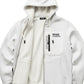 White Full-Zip Hoodie with Off-White Fleece Lining