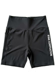Women’s High-Waisted Biker Shorts Matte Black