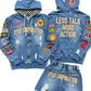 Ryan Corporation Denim Hoodie & Shorts Set
