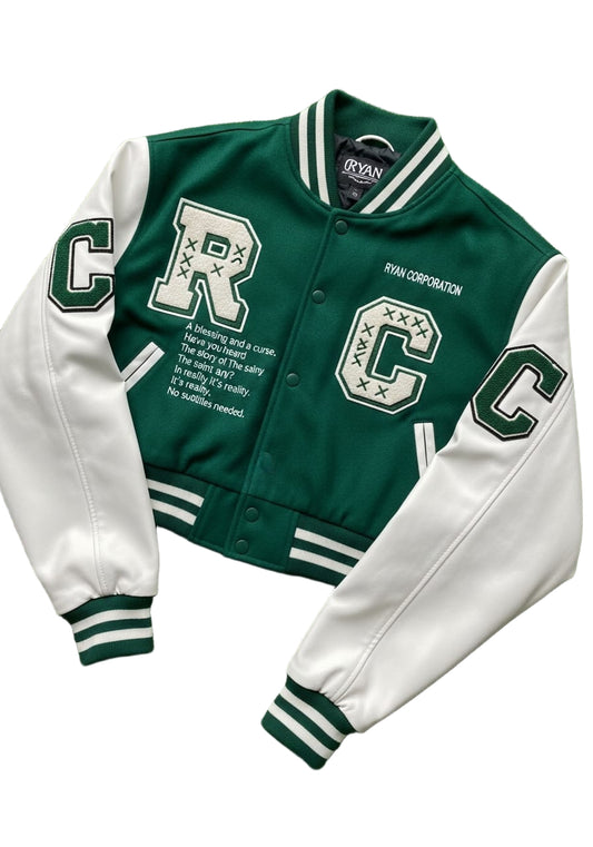 Green & White Varsity Jacket  Ryan Corporation